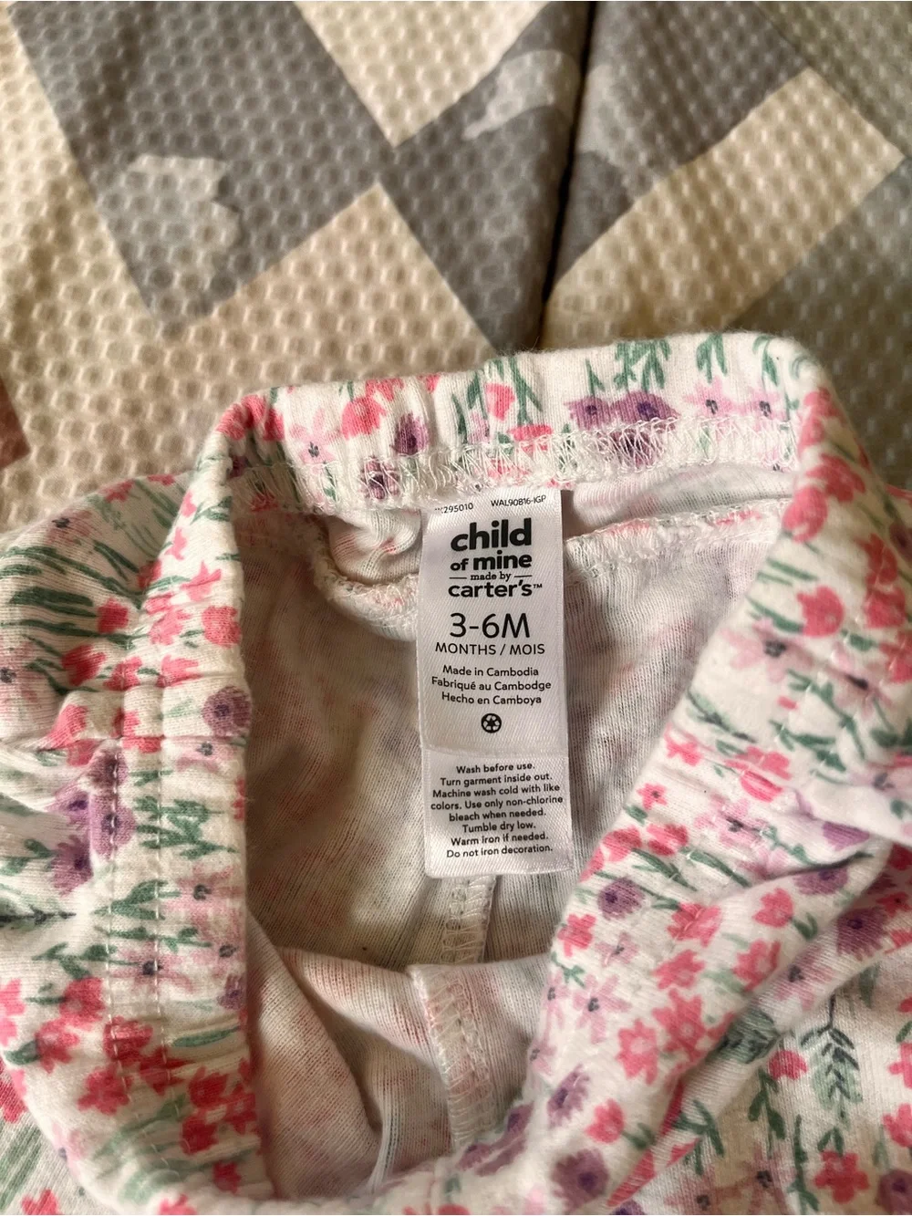 Carter's Floral Print Leggings in Pink, Purple & Green